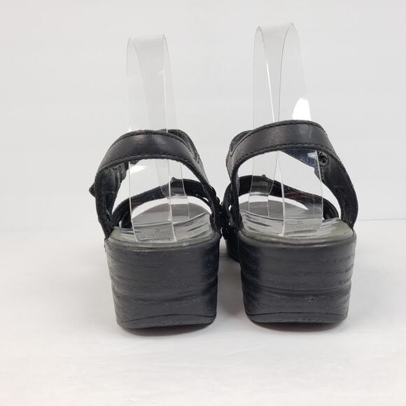 Dansko Sissy Womens Size EU 39 US 8.5-9 Black Leather Braided Slingback Sandals - Picture 8 of 14
